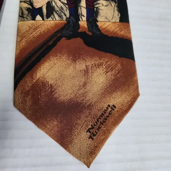 Norman Rockwell Vintage 1995 Necktie Chicago Baseball Saturday Evening P… - Picture 3 of 12